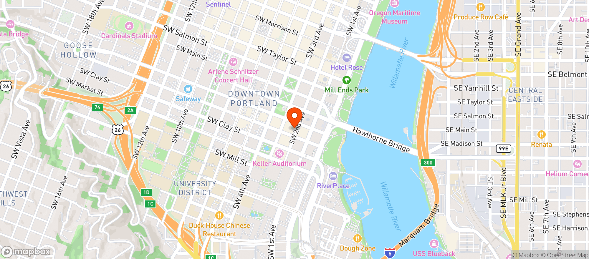 Map showing The Porter Portland Curio Collectio