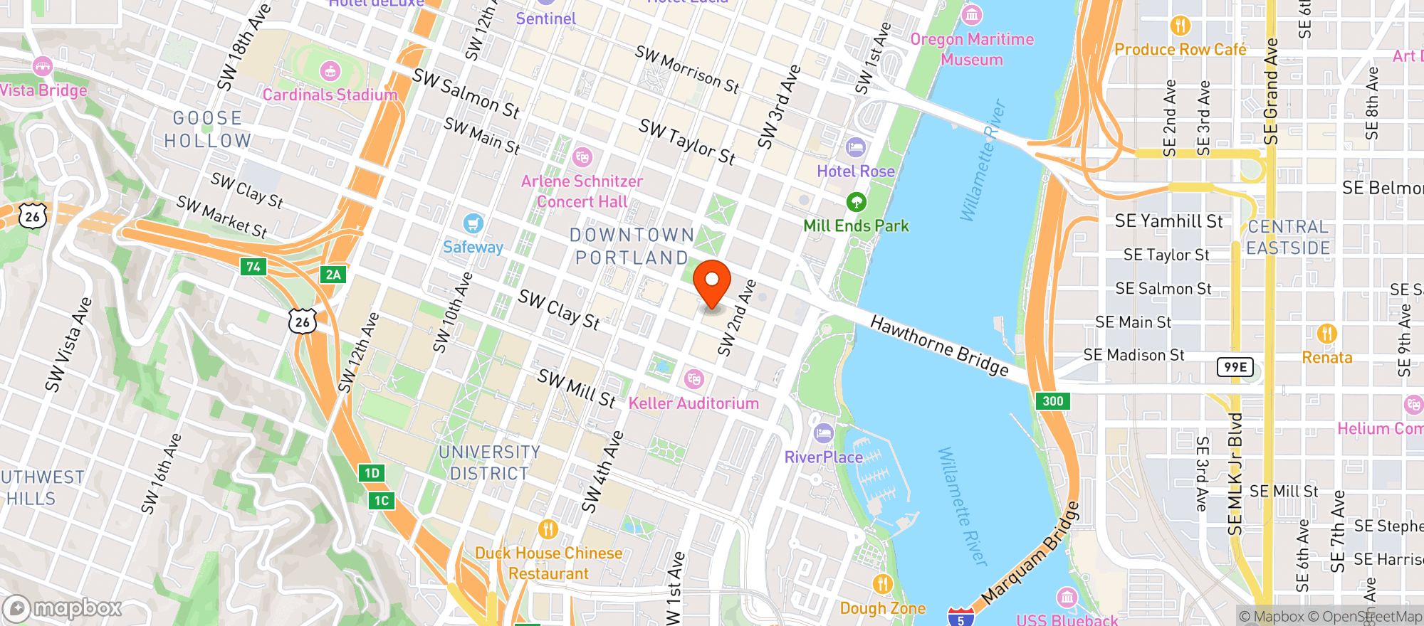 Map showing Bridge City Cafe