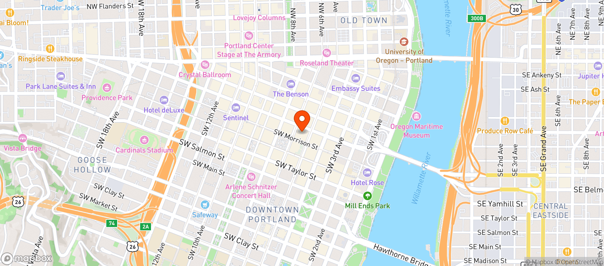 Map showing The Nines Hotel #297