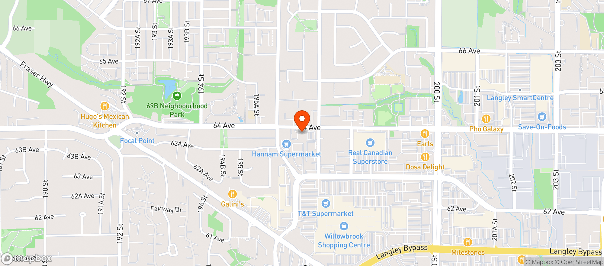 Map showing Haven Kitchen & Bar