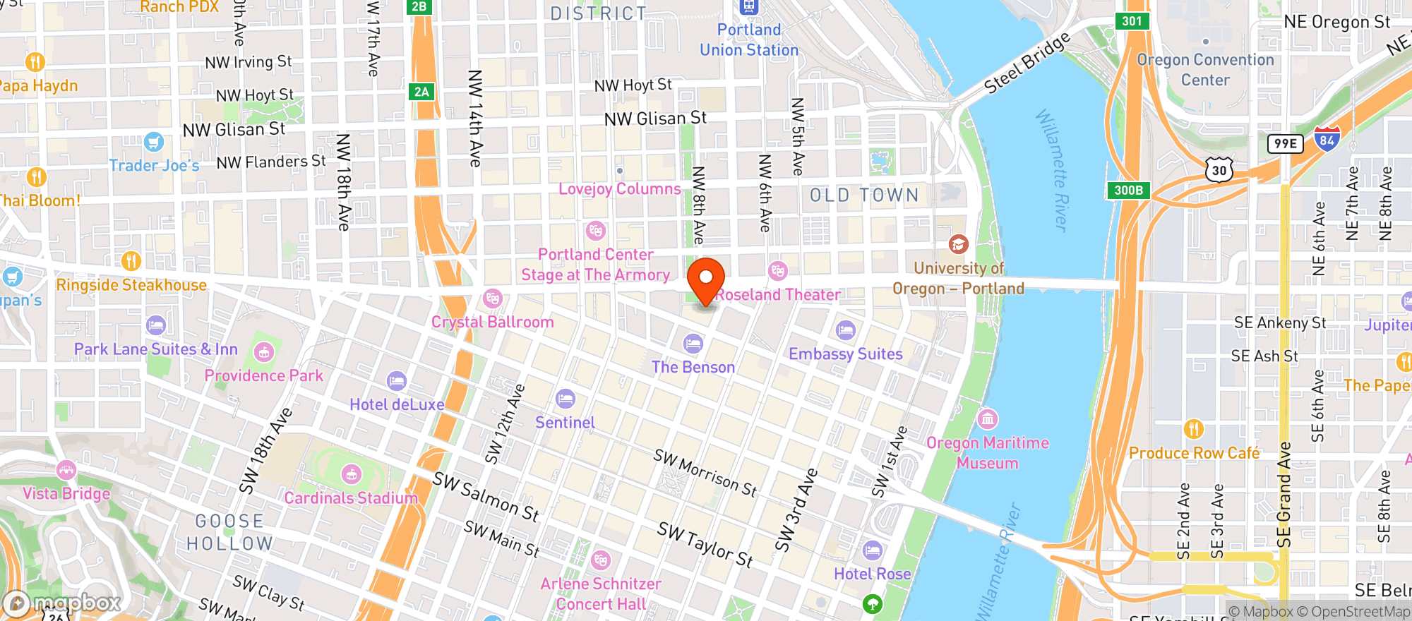 Map showing Broadway Cannabis - Sw Broadway