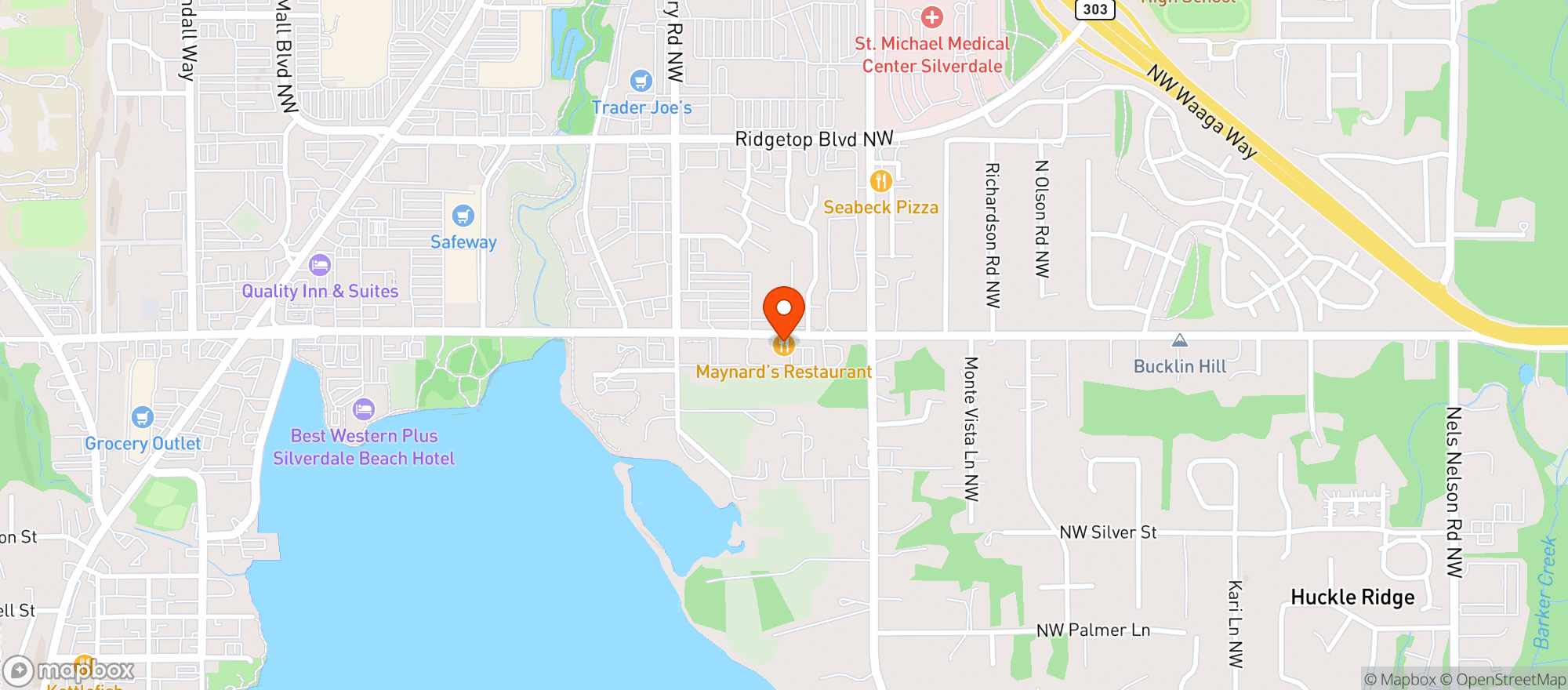 Map showing Maynards