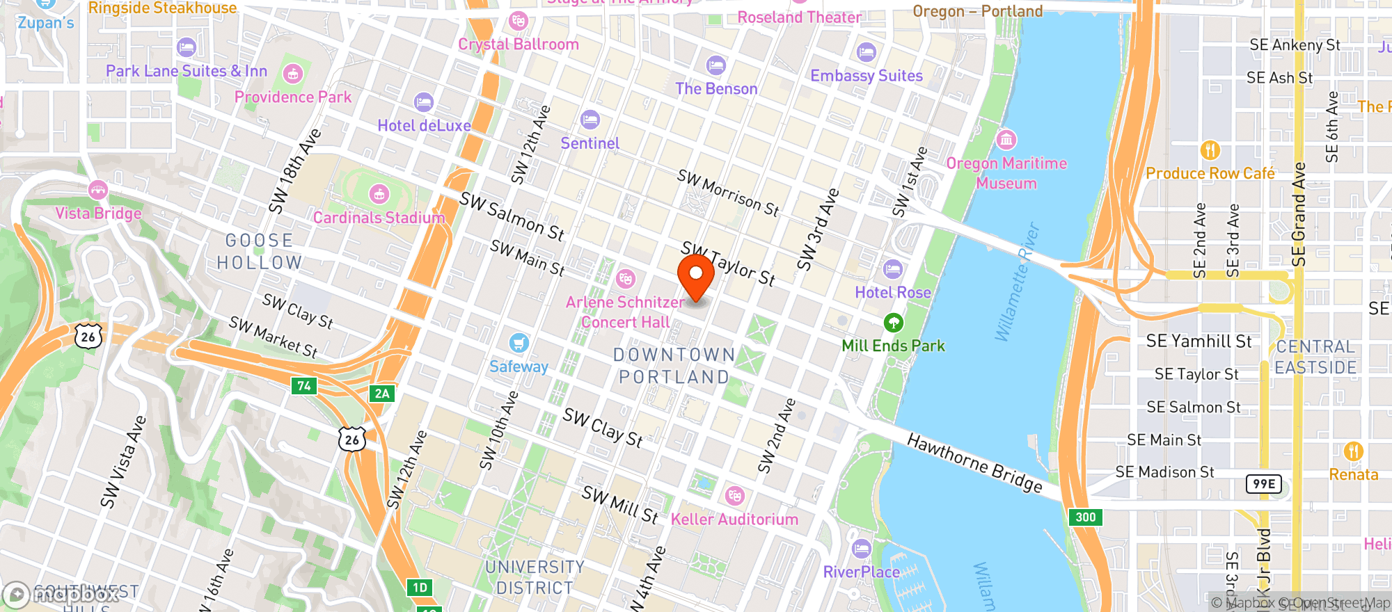 Map showing Melting Pot Restaurant #1580