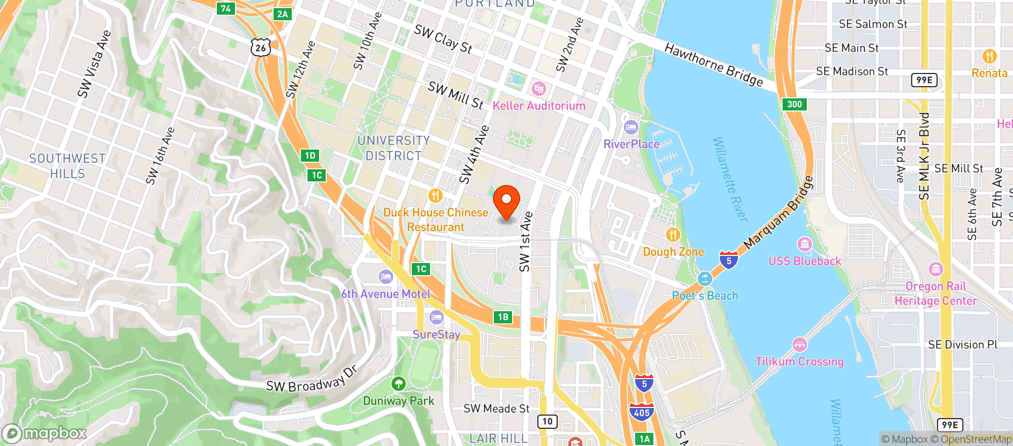 Map showing Plaid Pantry #7