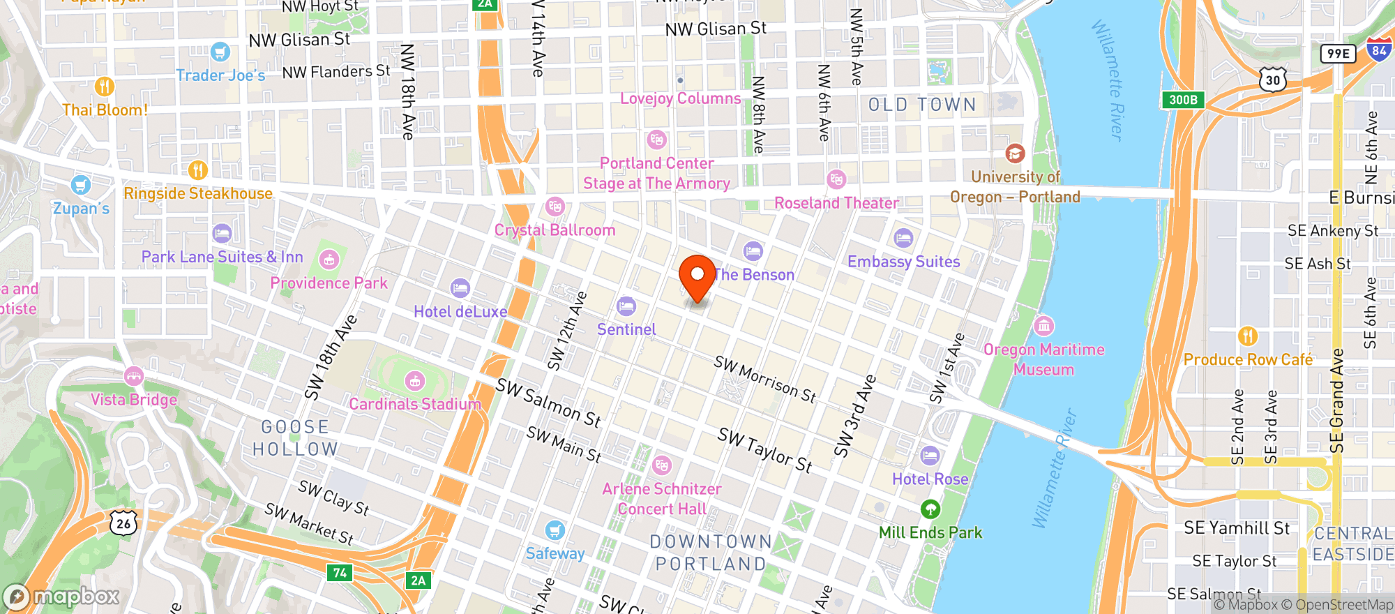 Map showing Bullard / Abigale Hall