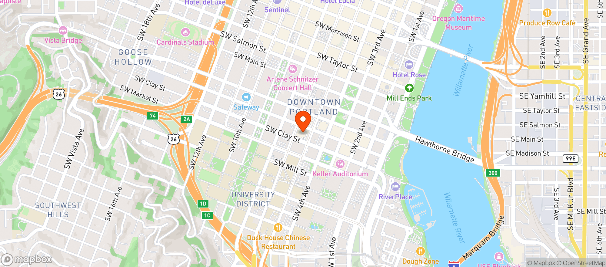 Map showing Hotel Zags #235
