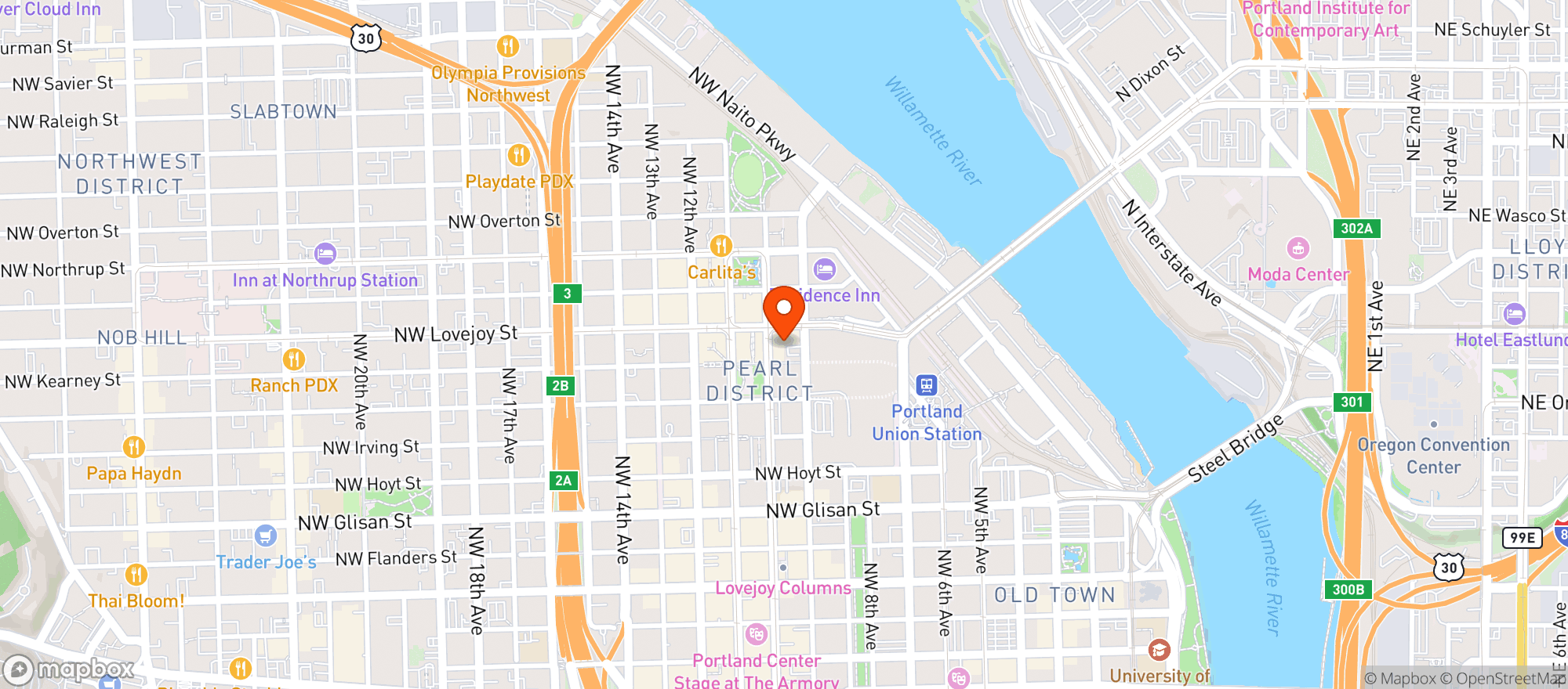 Map showing Pearl Specialty