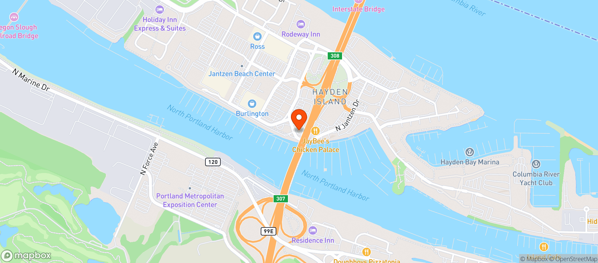 Map showing Anchor Bar