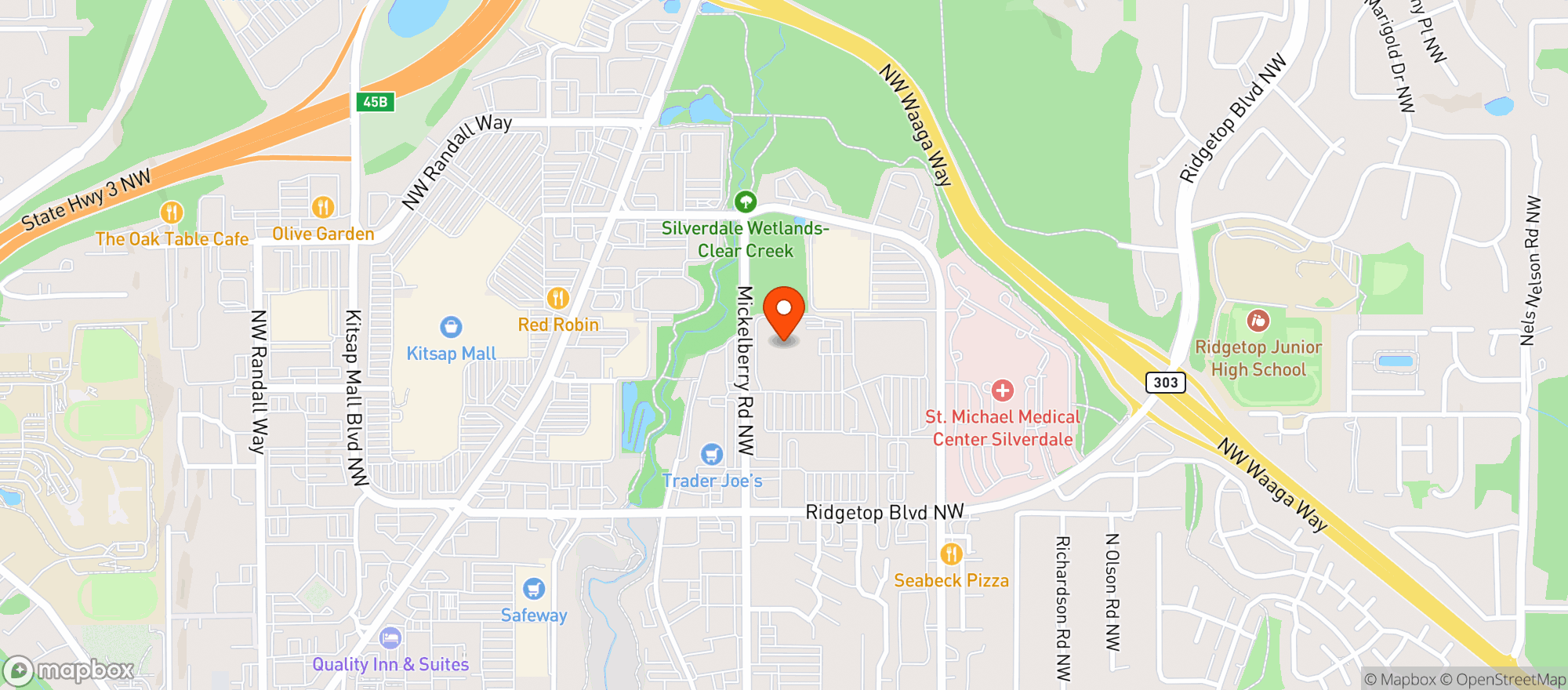 Map showing Costco 000013 Silverdale