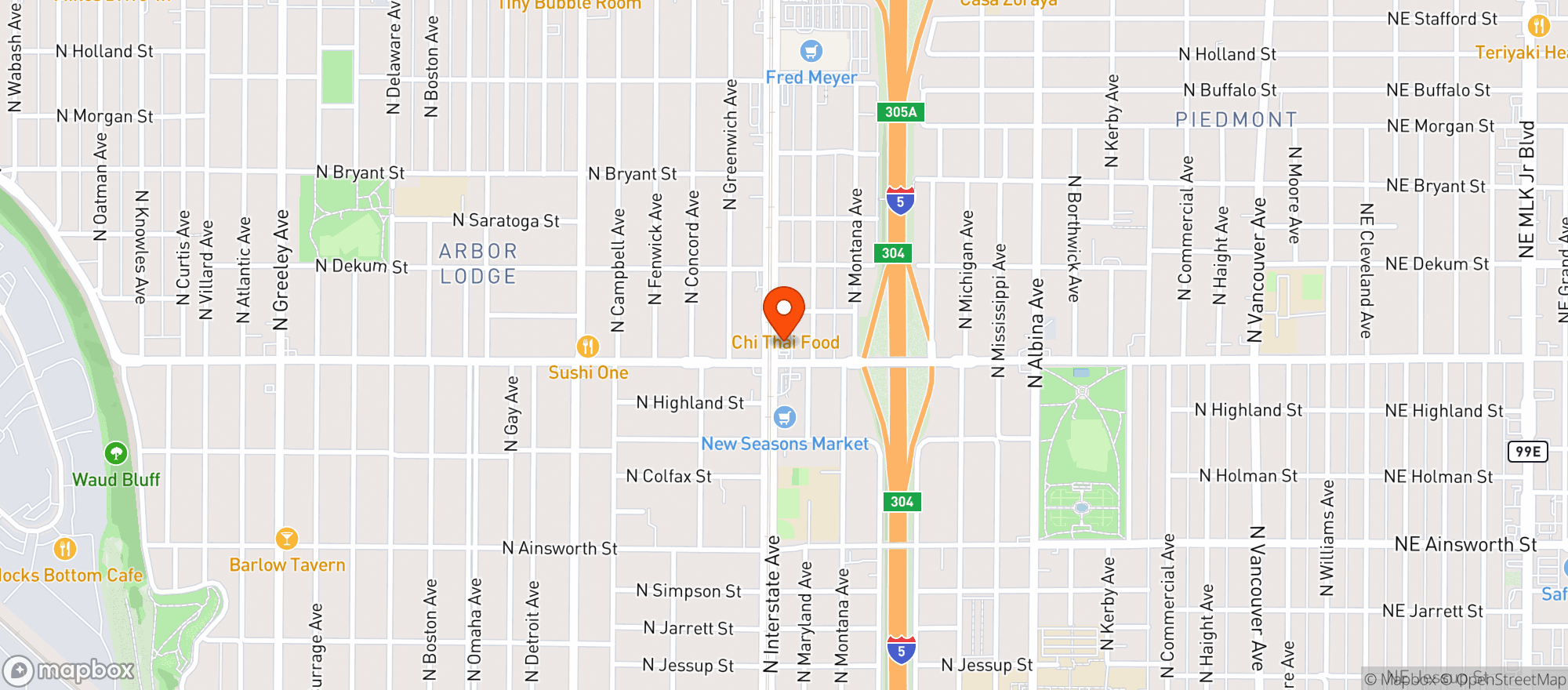 Map showing Ampm #1167