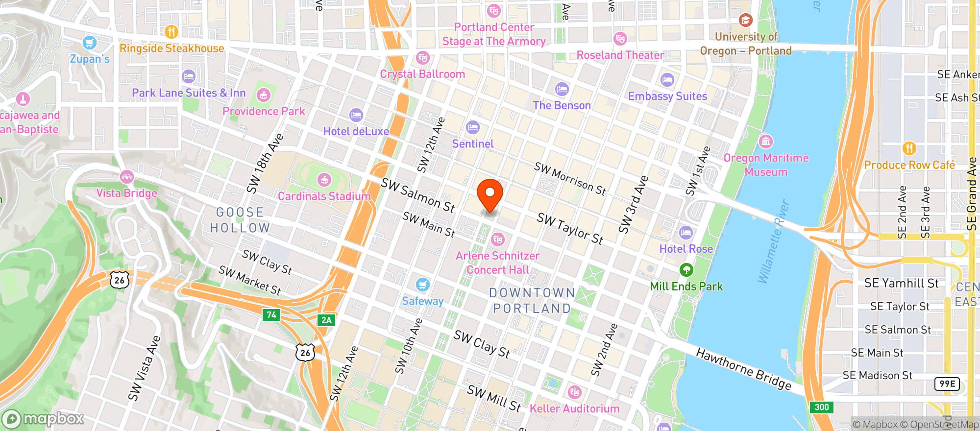 Map showing Arlington Club
