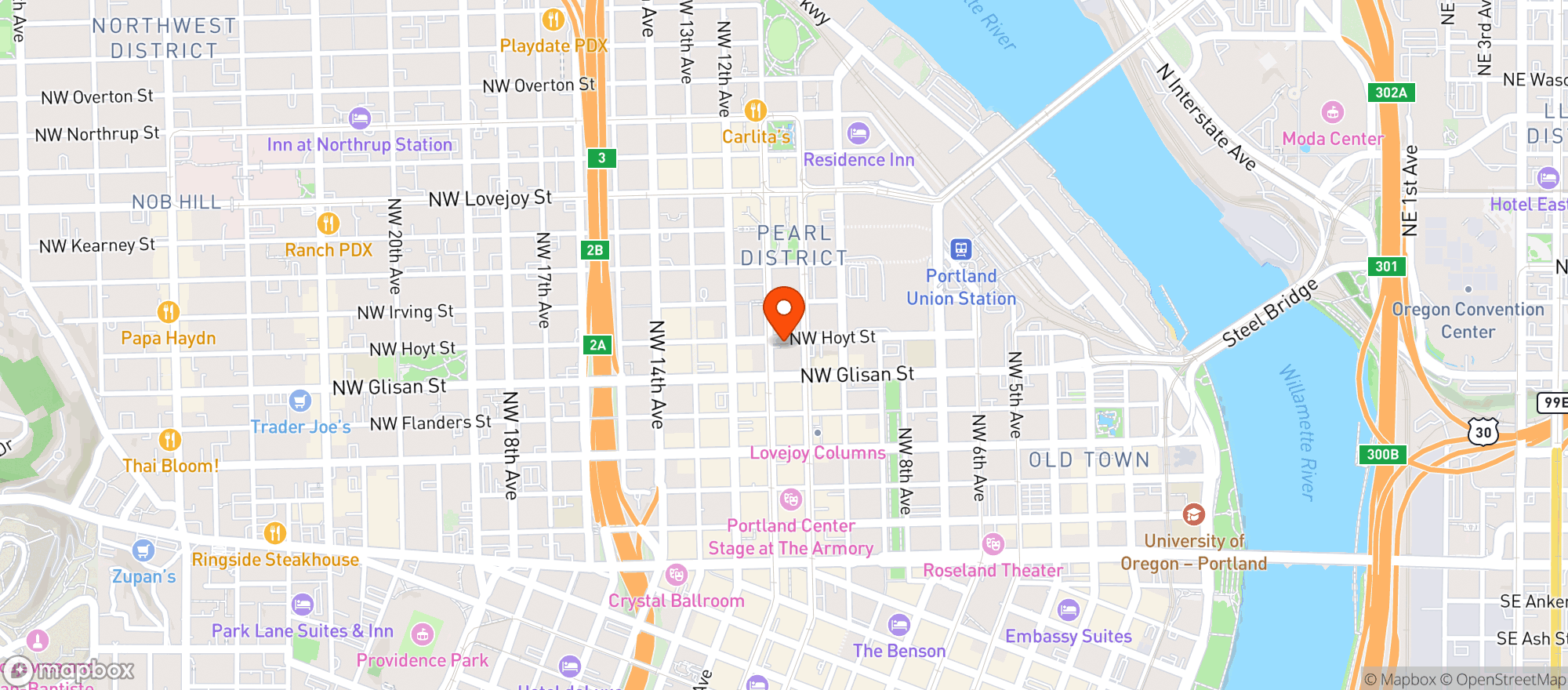 Map showing Low Brow Lounge