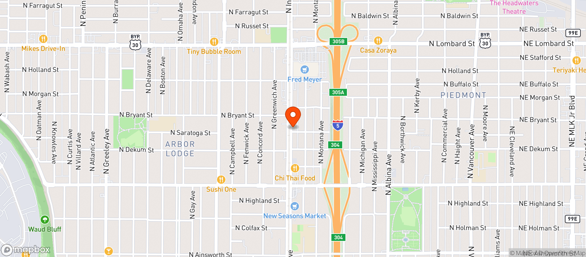 Map showing Satchel