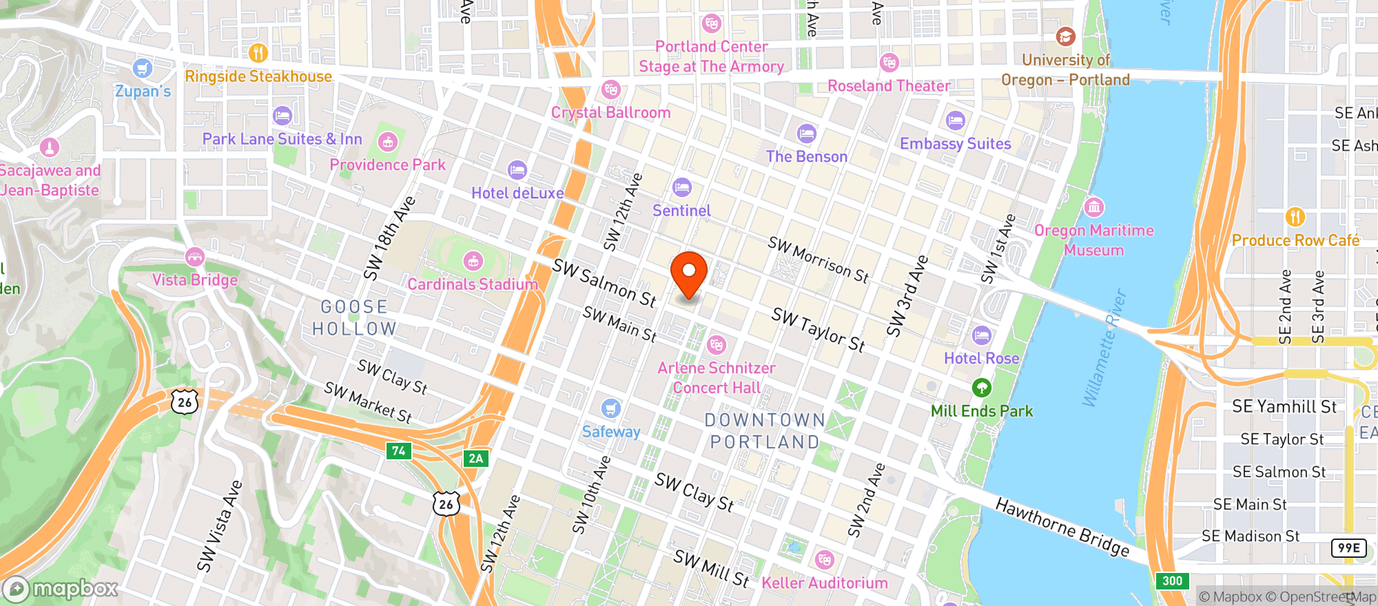Map showing Southpark Seafood & Oyster Bar
