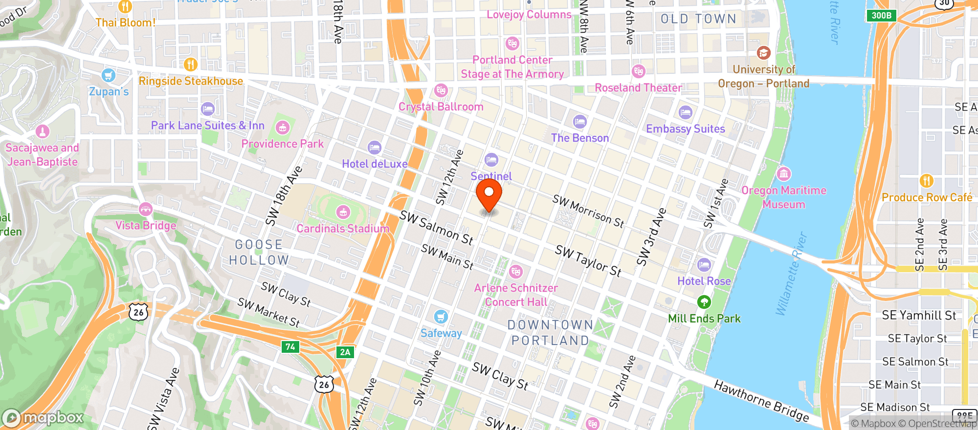 Map showing Virginia Cafe