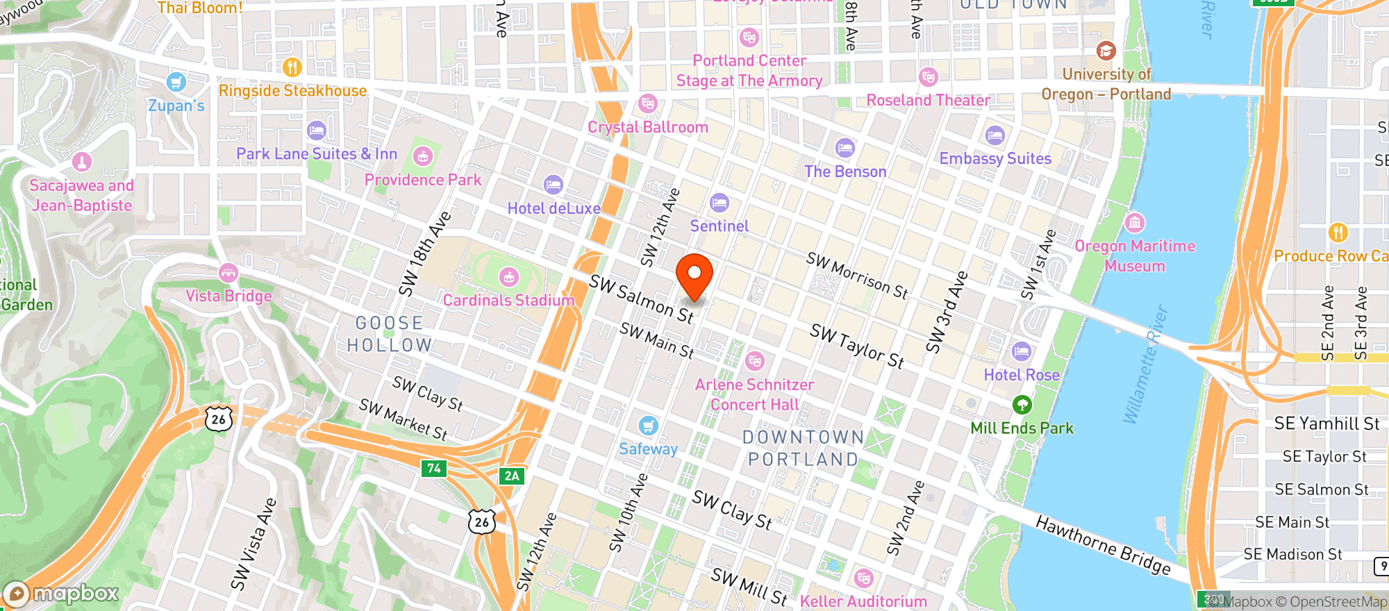 Map showing Tenth Ave Liquor Store