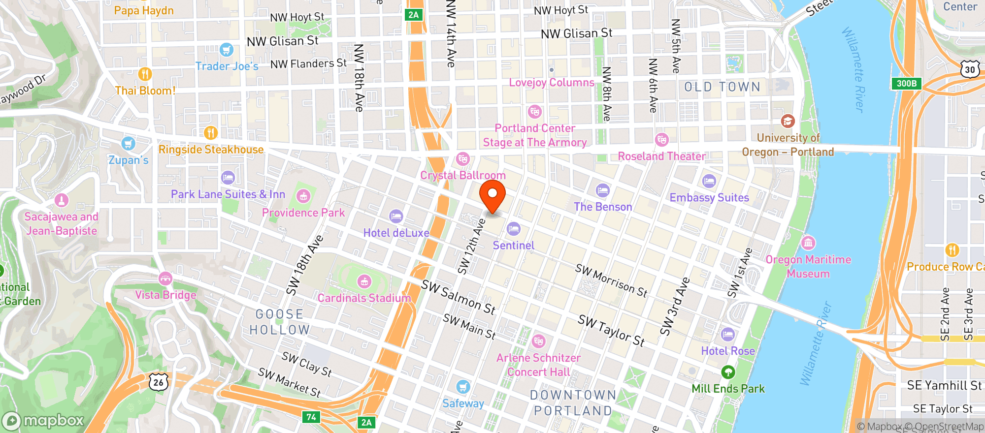 Map showing Shalom Y'all West