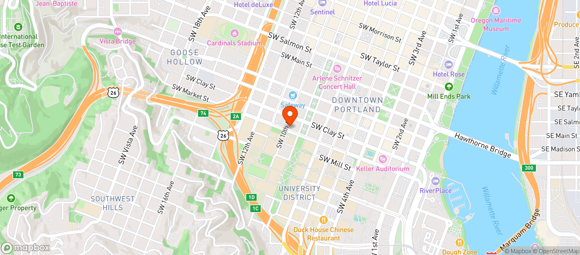Map showing Mcmenamins Market Street Pub
