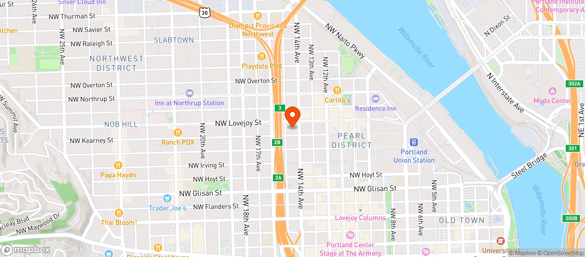 Map showing Oregon's Finest - Pearl