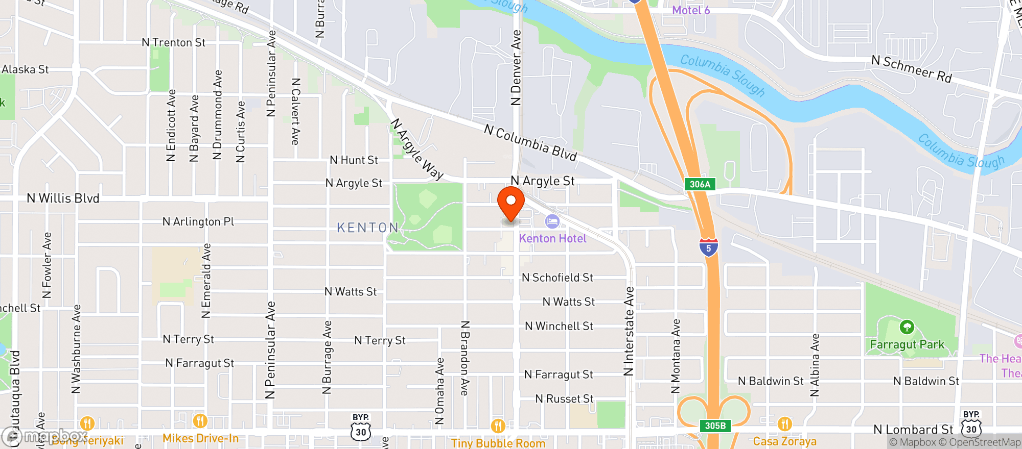 Map showing Kenton Station