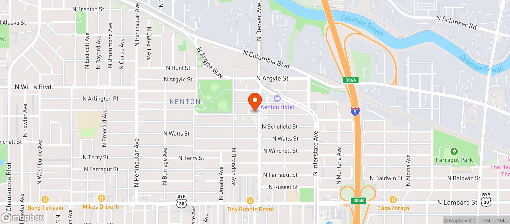 Map showing Kind Heart Collective