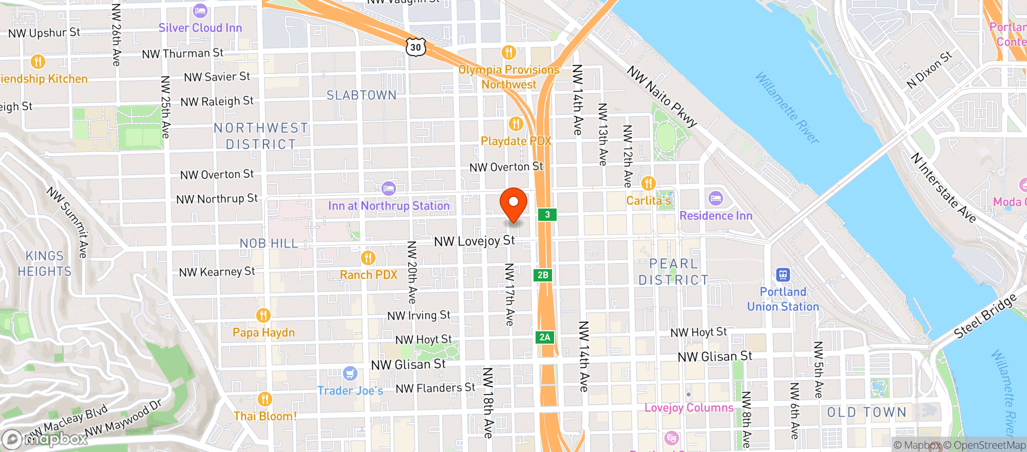 Map showing Paymaster Kitchen And Lou