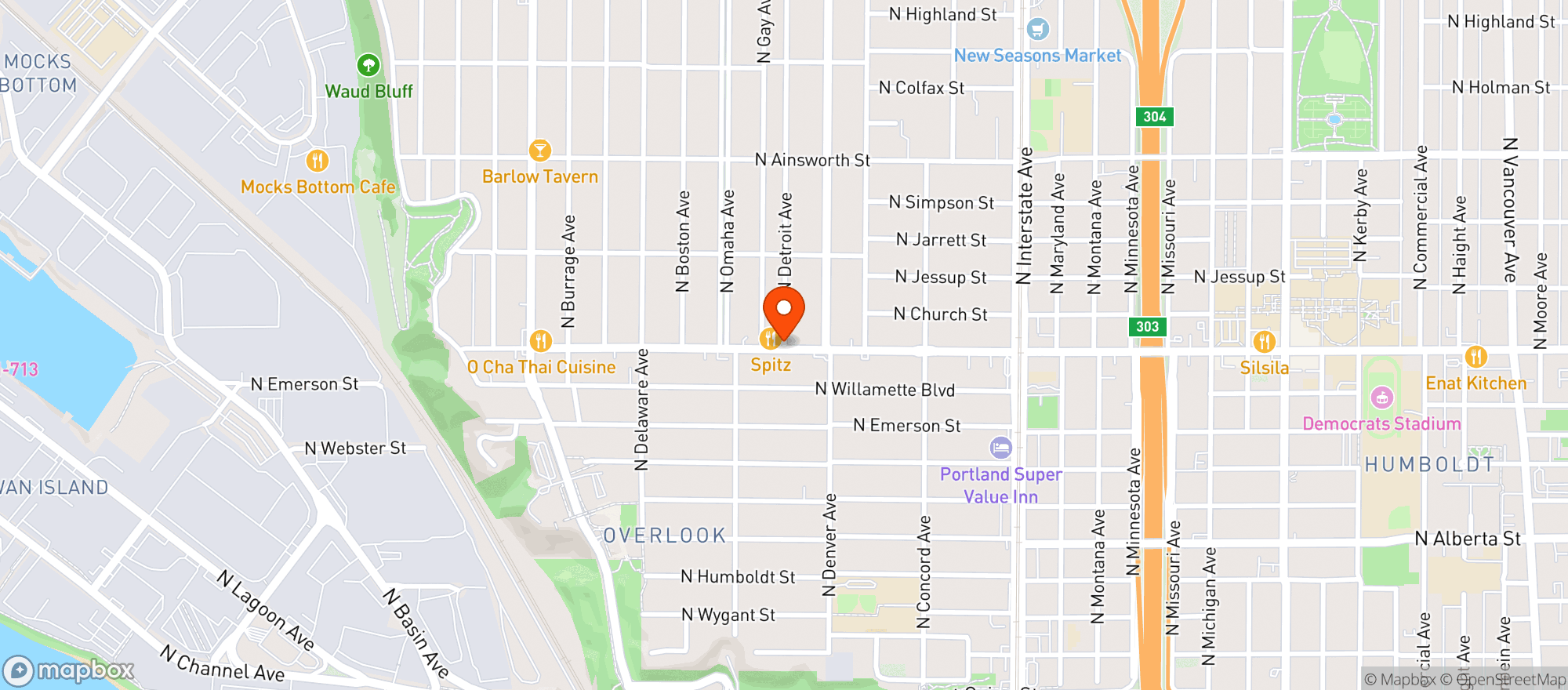 Map showing The Old Gold
