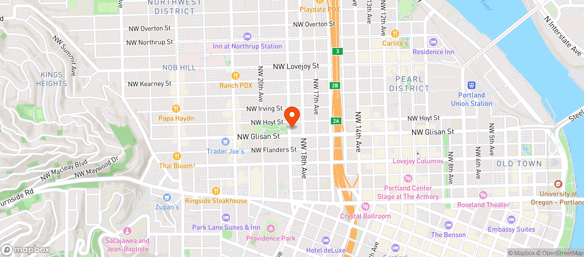 Map showing Natural Mart - Portland_2