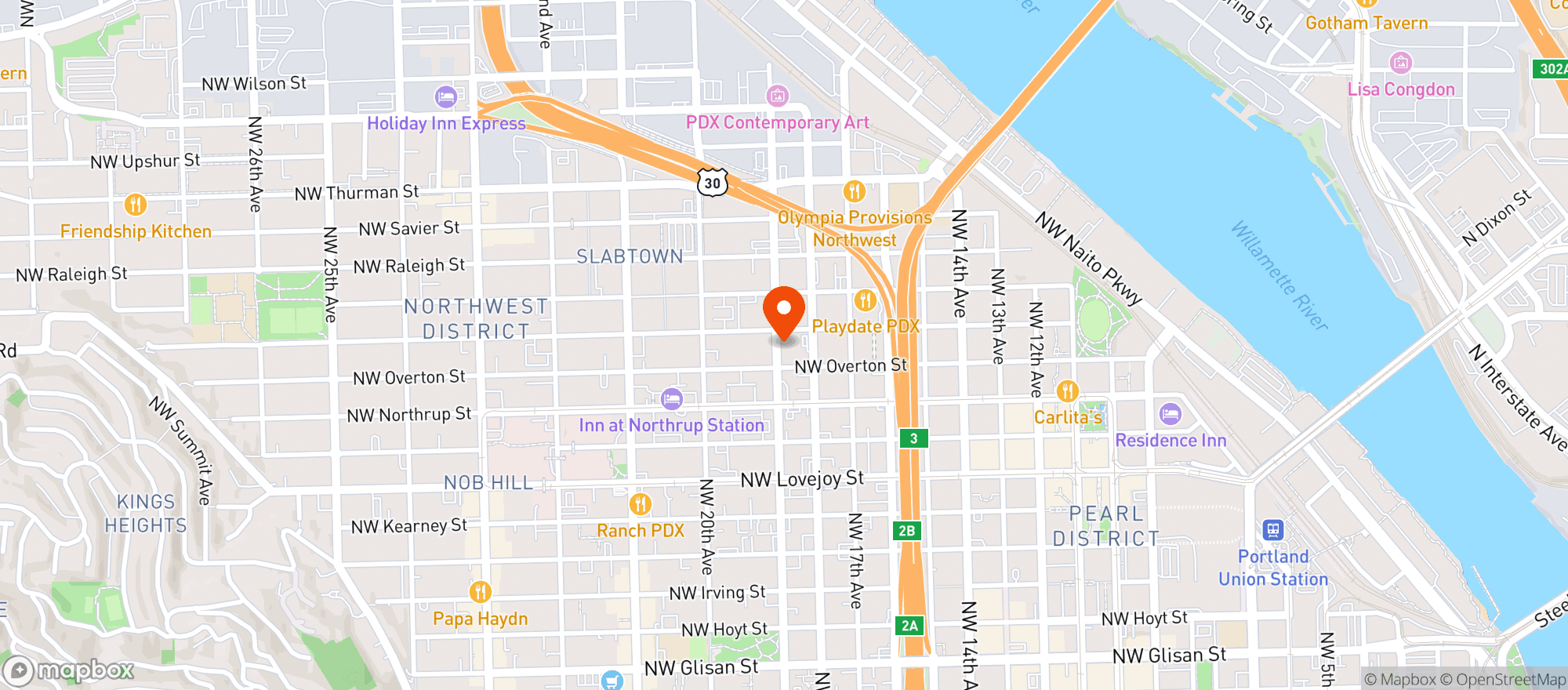 Map showing Justa Pasta