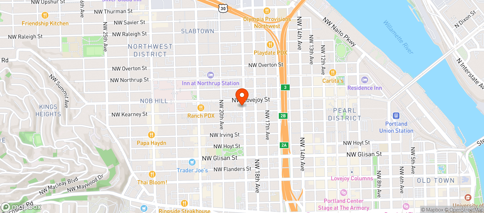Map showing Prince Coffee
