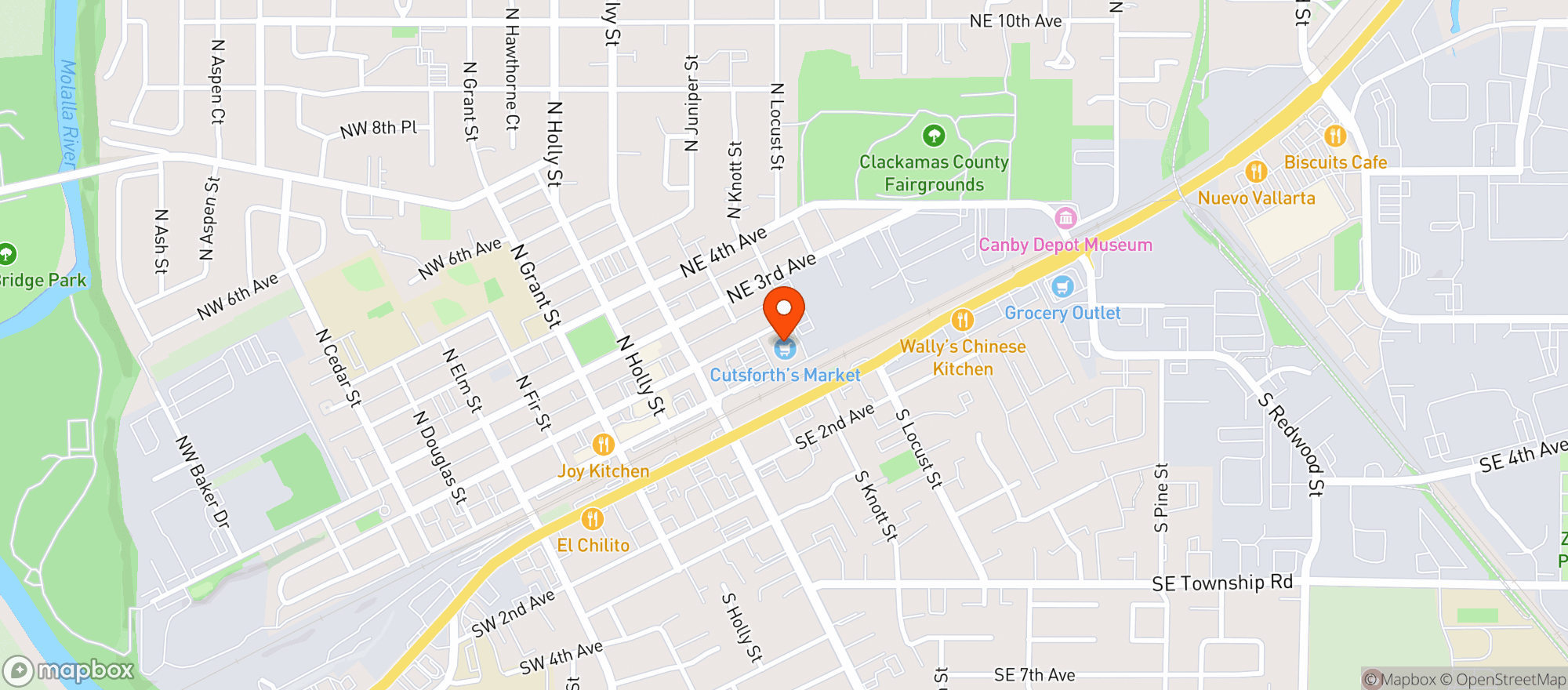 Map showing Cutsforth's Market