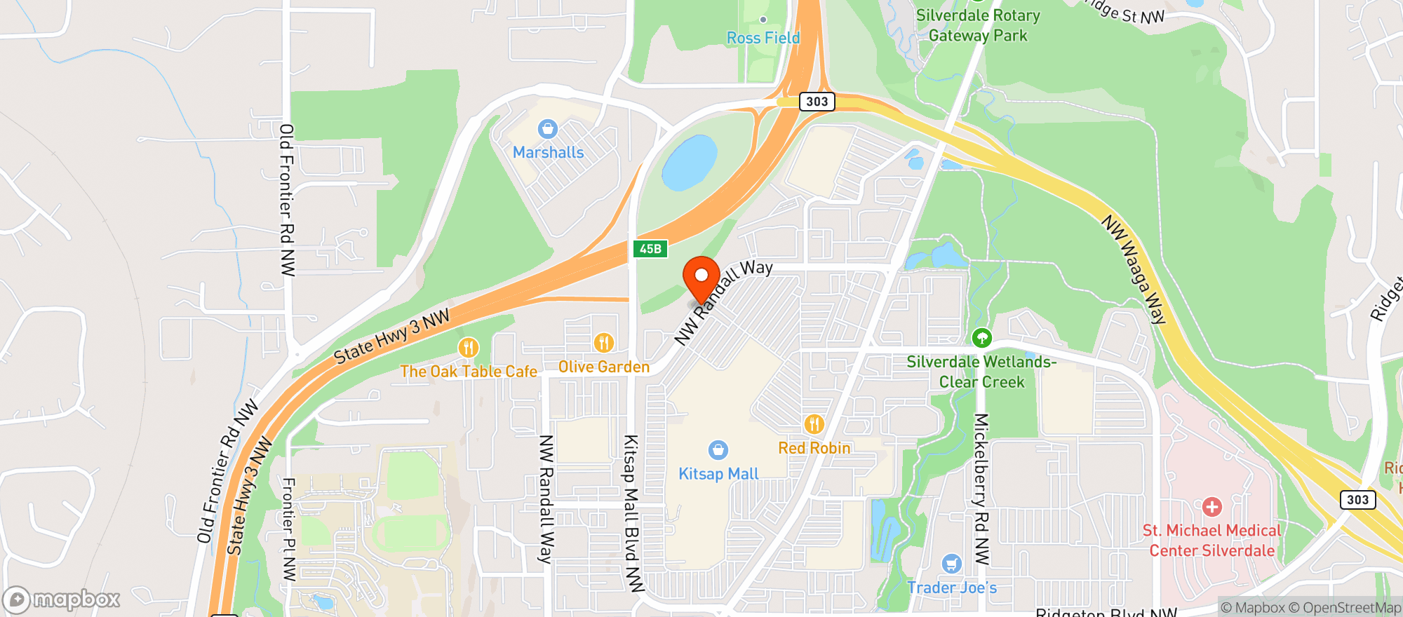 Map showing BevMo - Sea Silverdale 593
