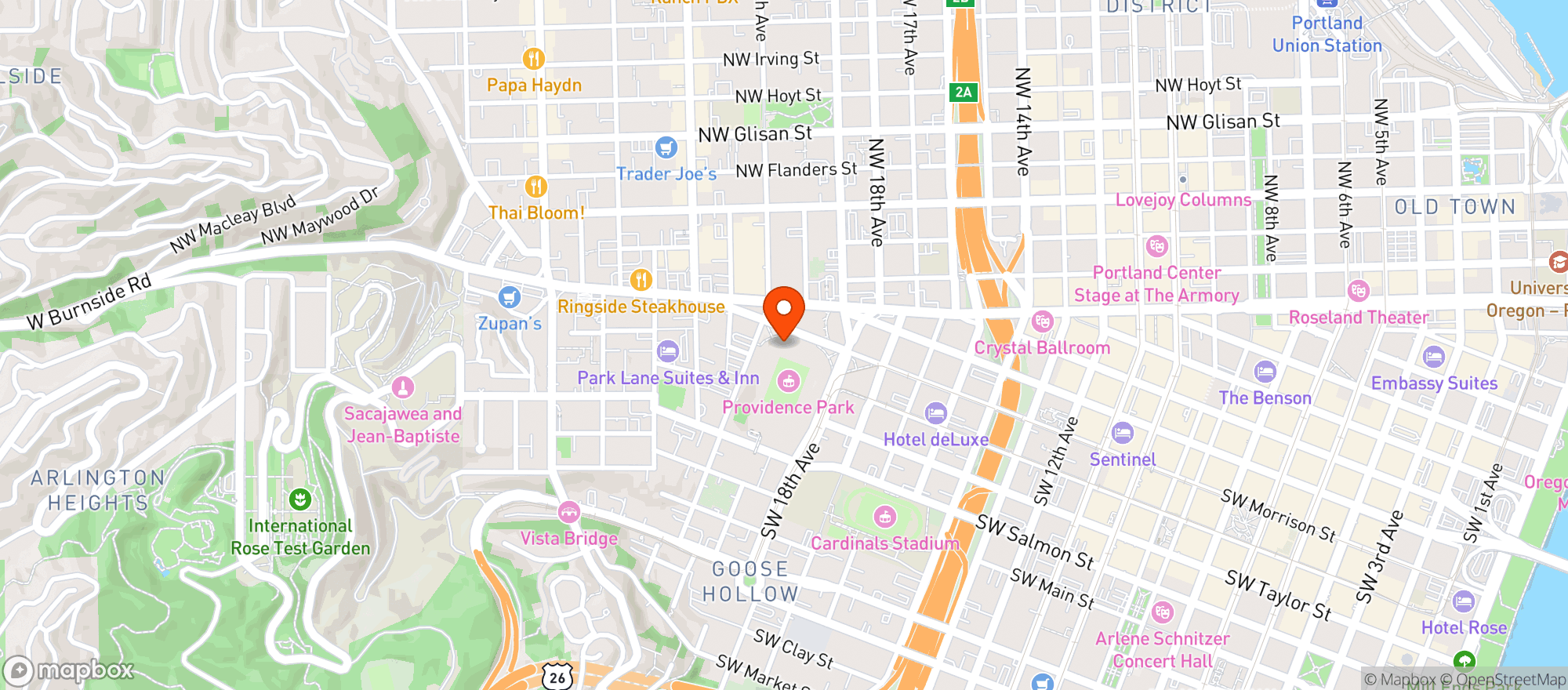 Map showing Levy At Providence Park