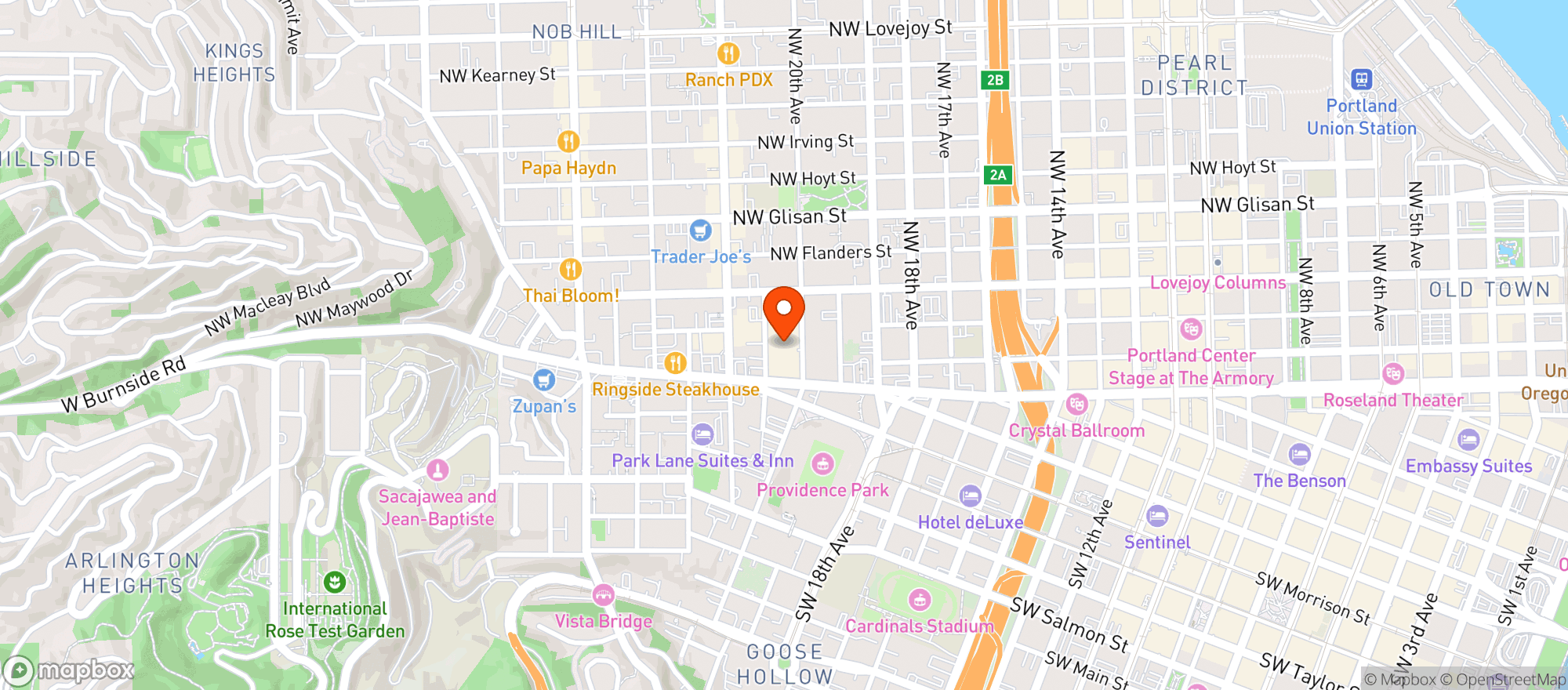 Map showing Fred Meyer