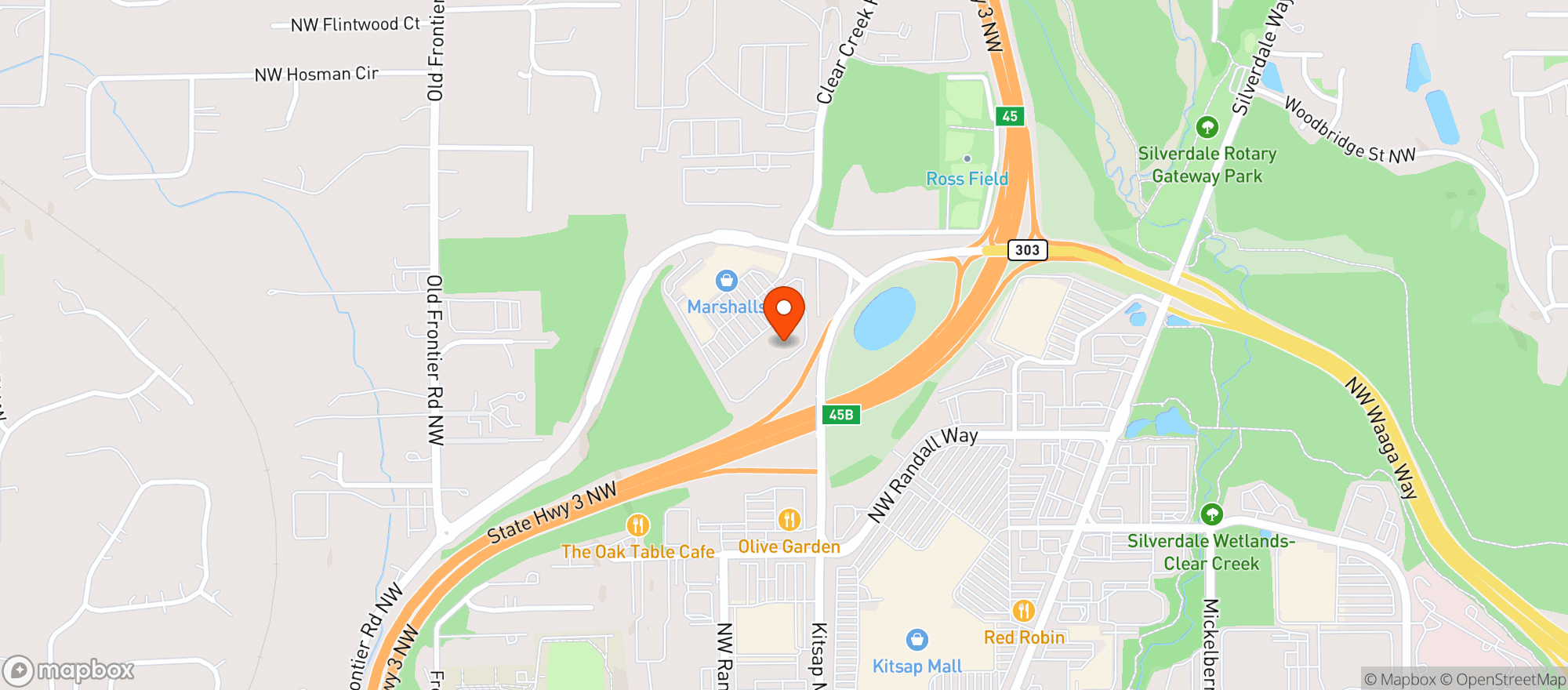 Map showing Total Wine - Silverdale