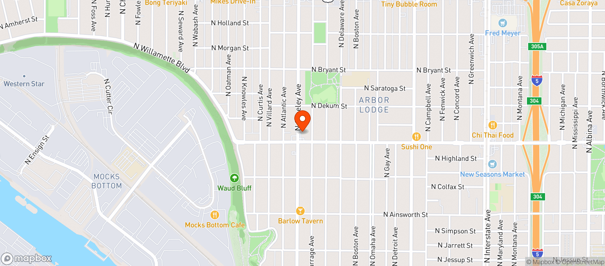 Map showing Greeley Gallery