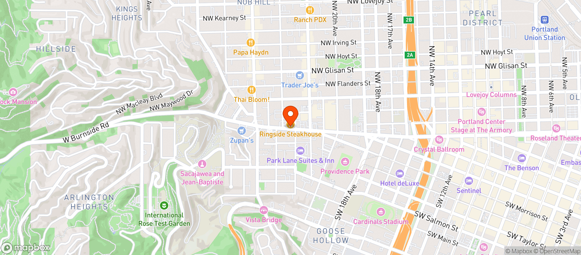 Map showing Ringside