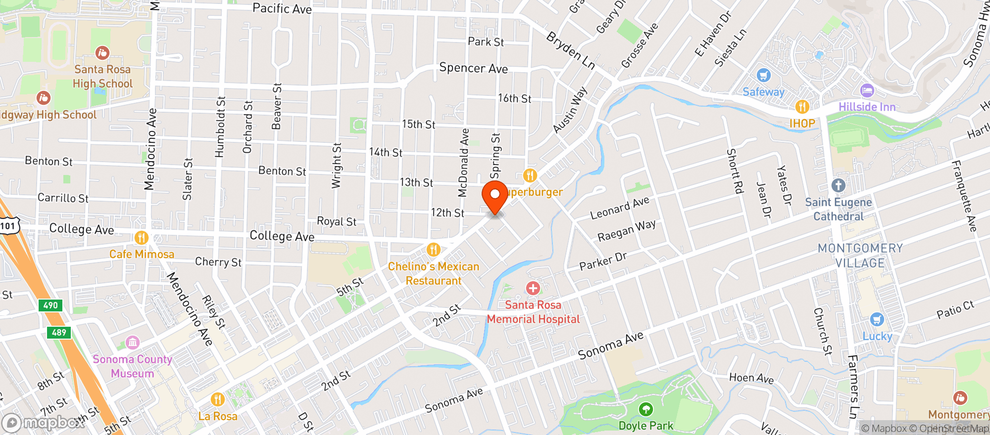 Map showing Flora Terra on Fourth