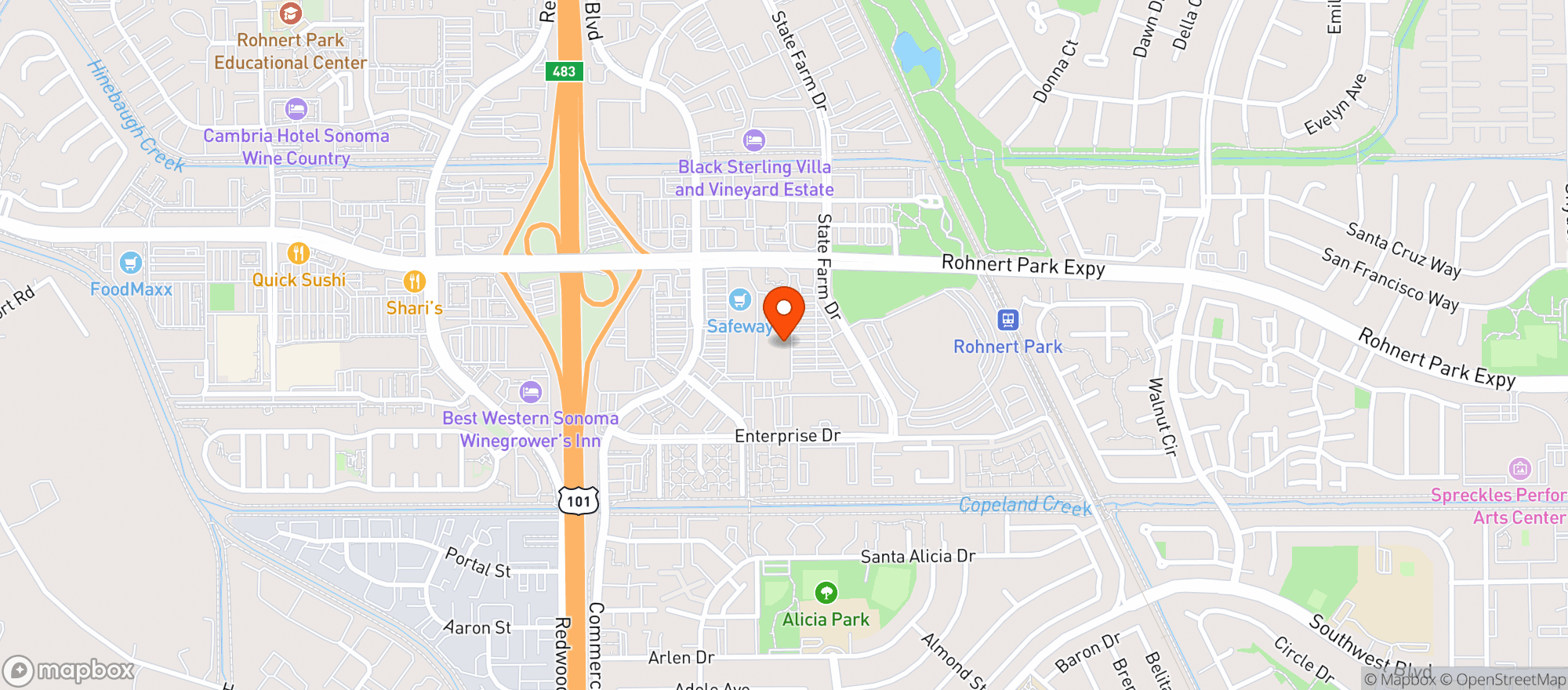 Map showing Raleys (Rohnert Park) - 002500337