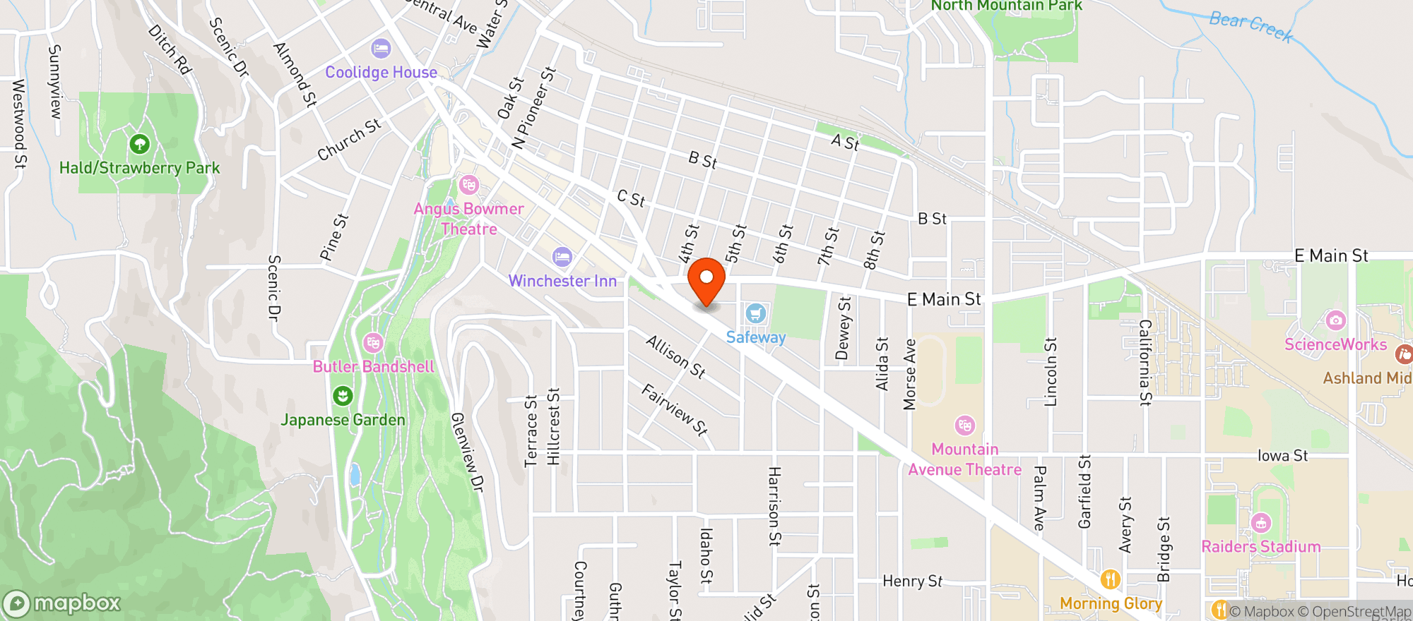 Map showing Rogue Valley Cannabis - Ashland