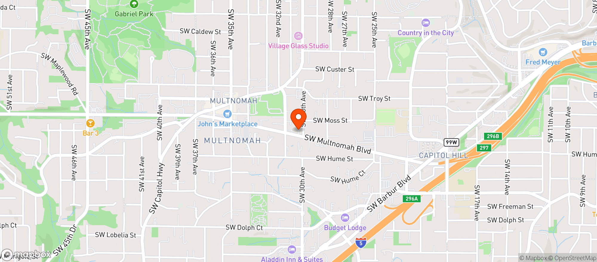 Map showing Smooth Roots - Multnomah