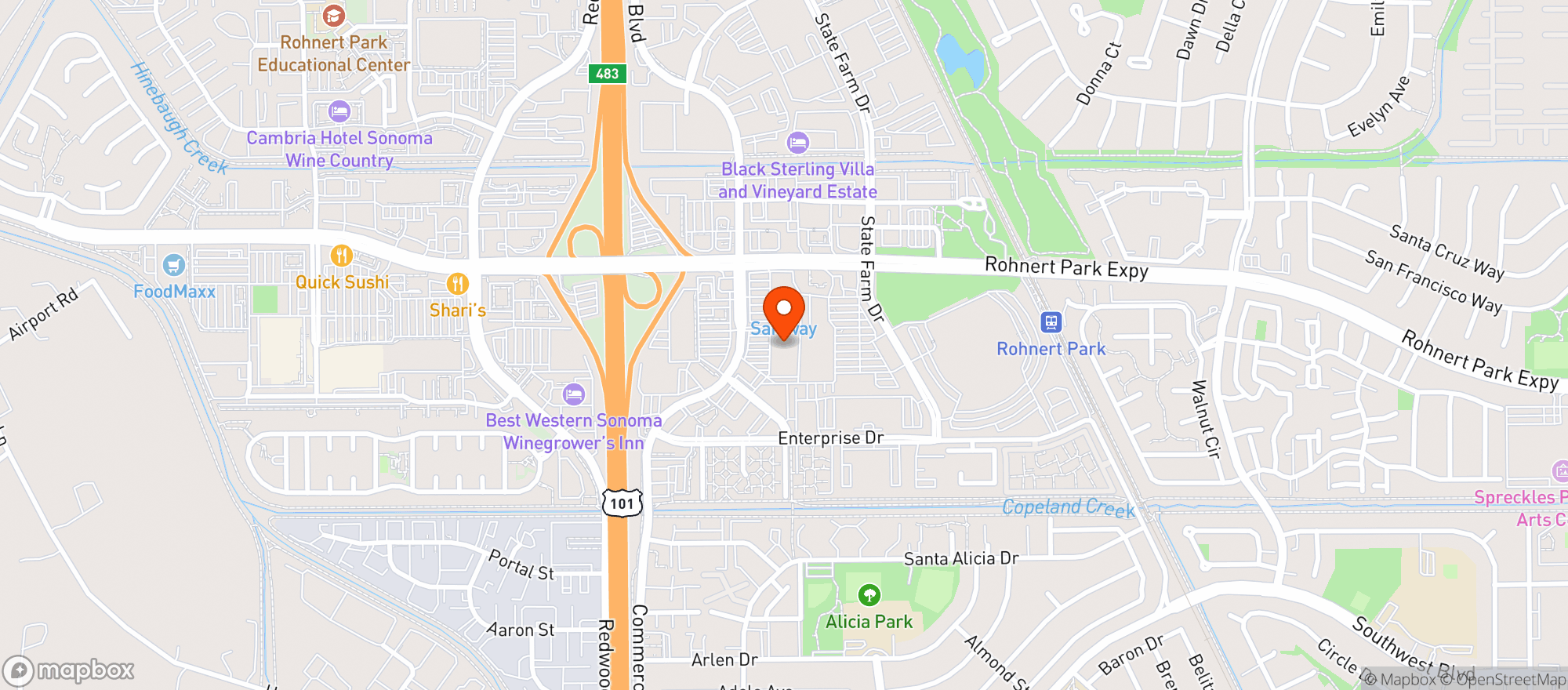 Map showing Gnc