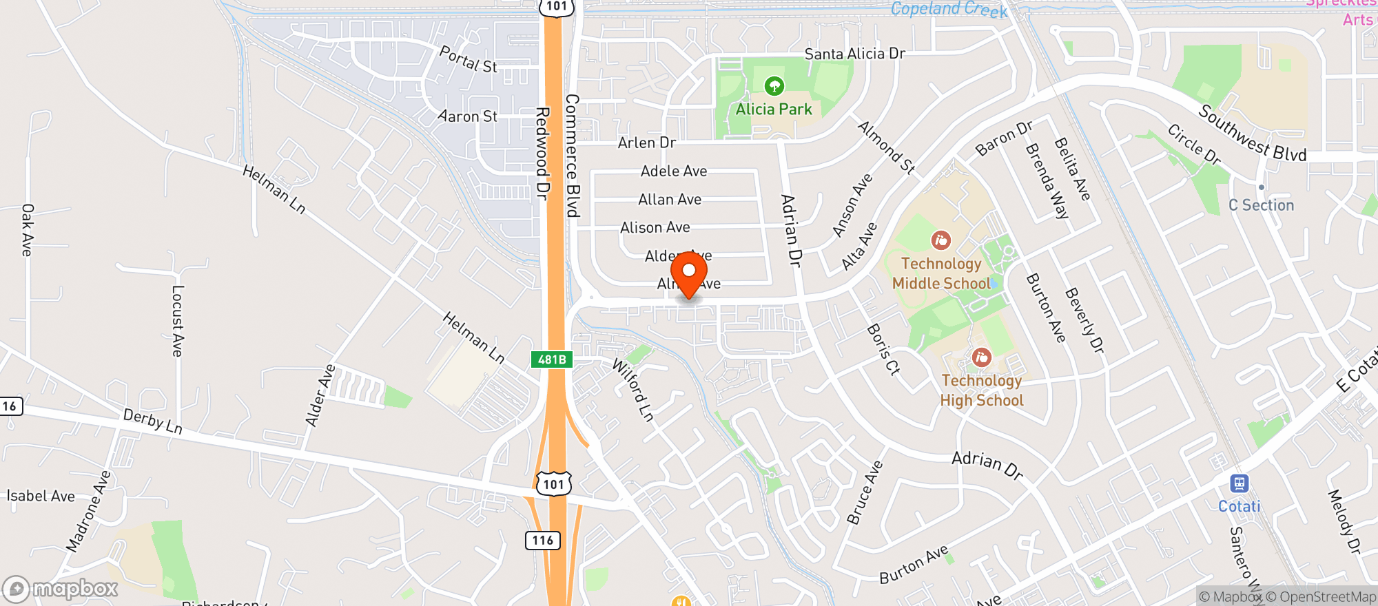 Map showing Wills Deli & Liquor