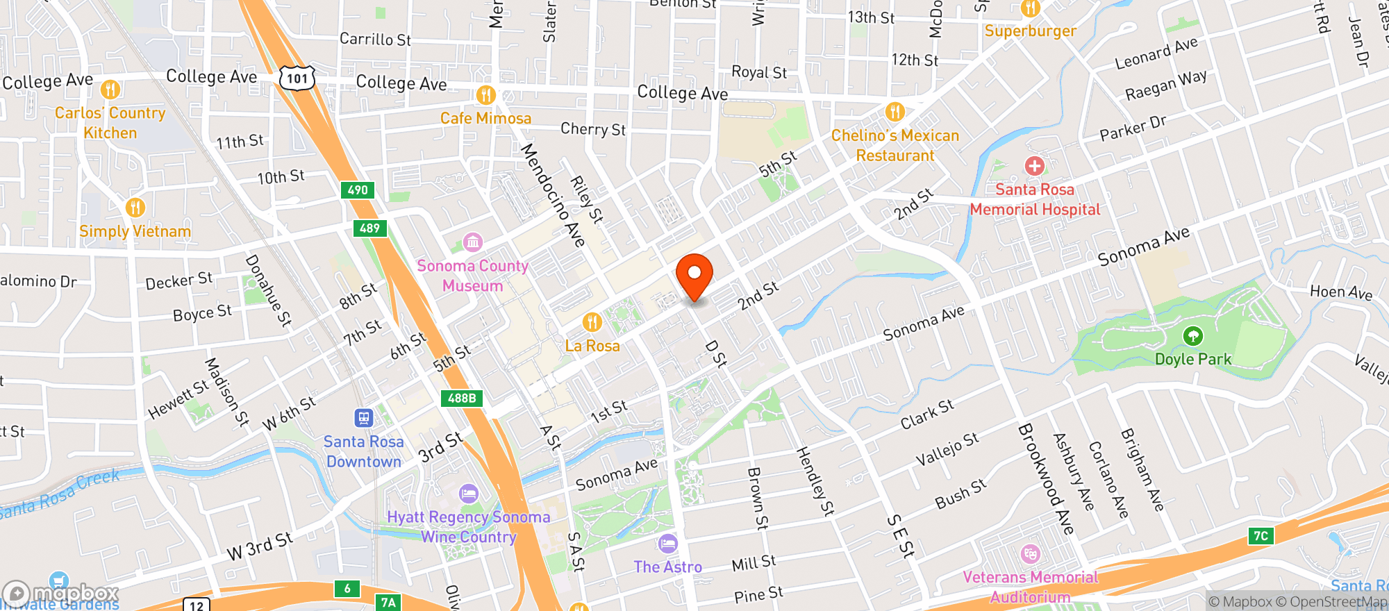 Map showing Wilibees Wine & Spirits