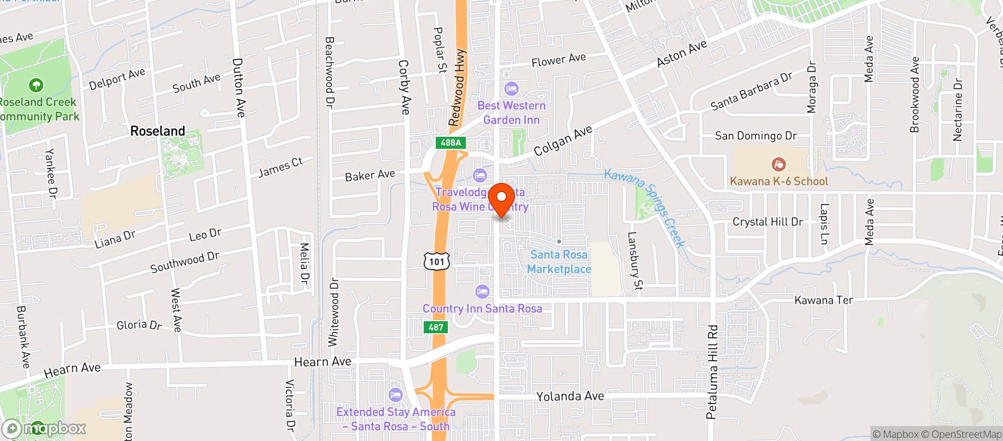 Map showing Target Store