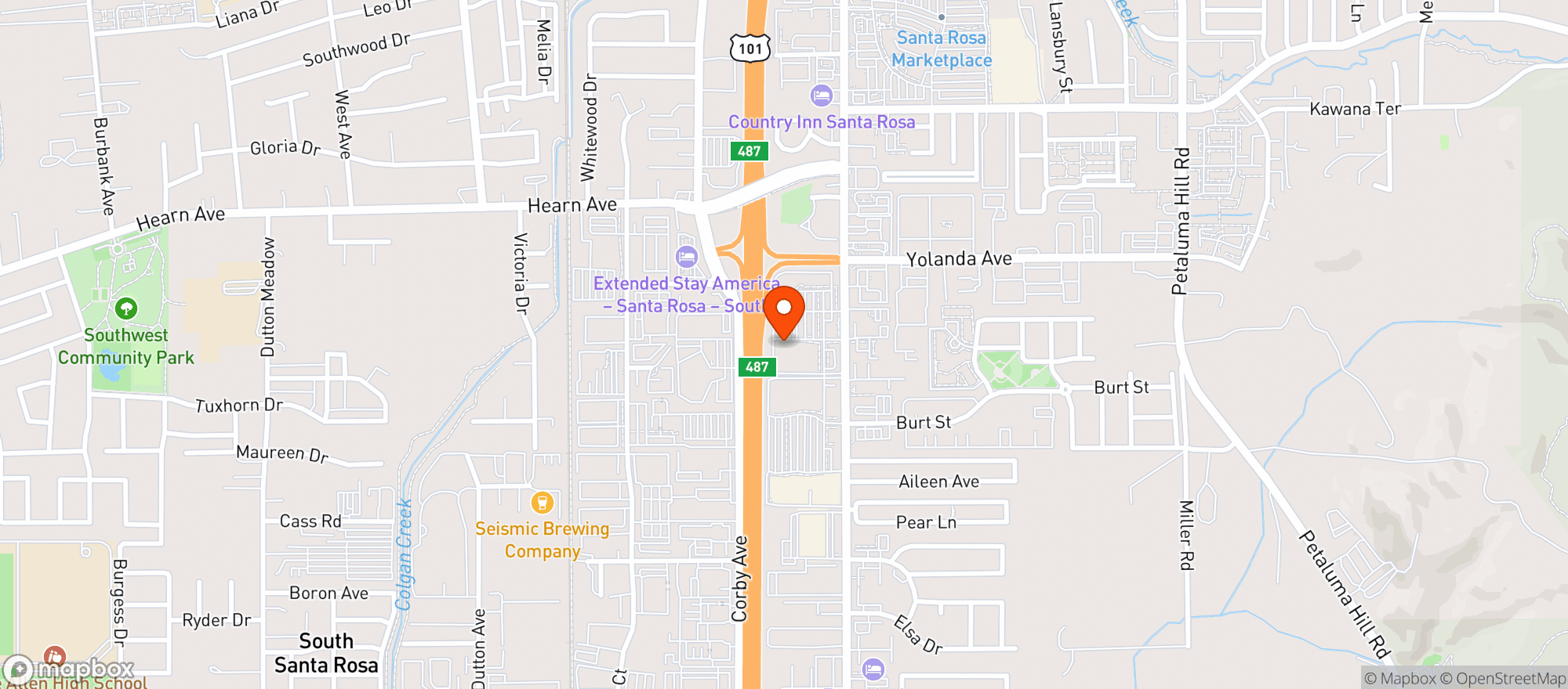 Map showing Total Wine - Santa Rosa #1134