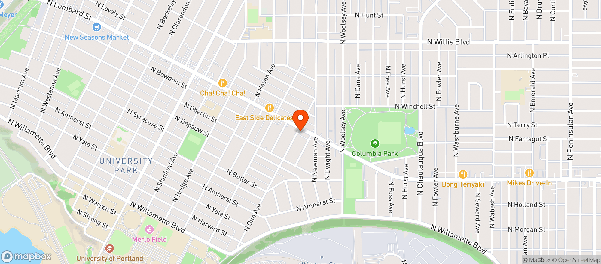 Map showing Portland Pot Shop