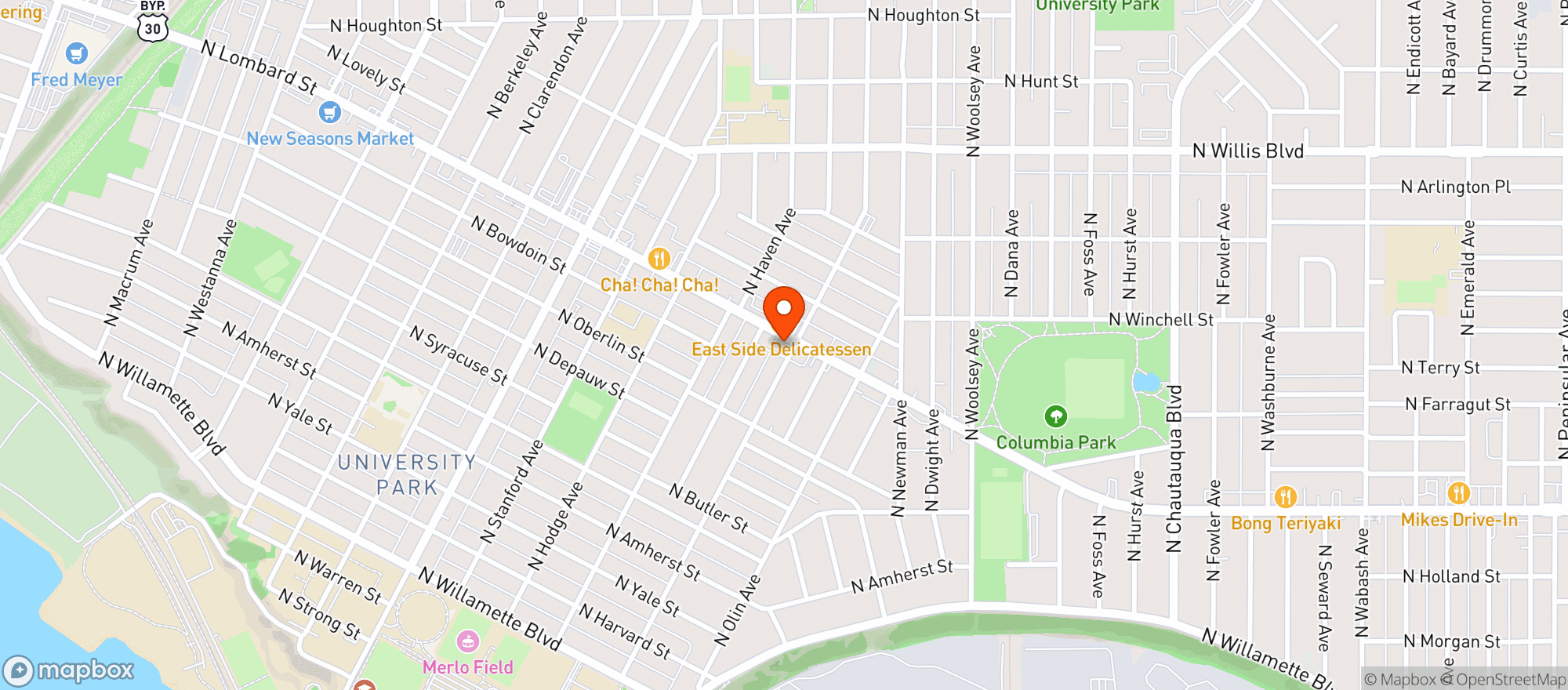 Map showing Darcys