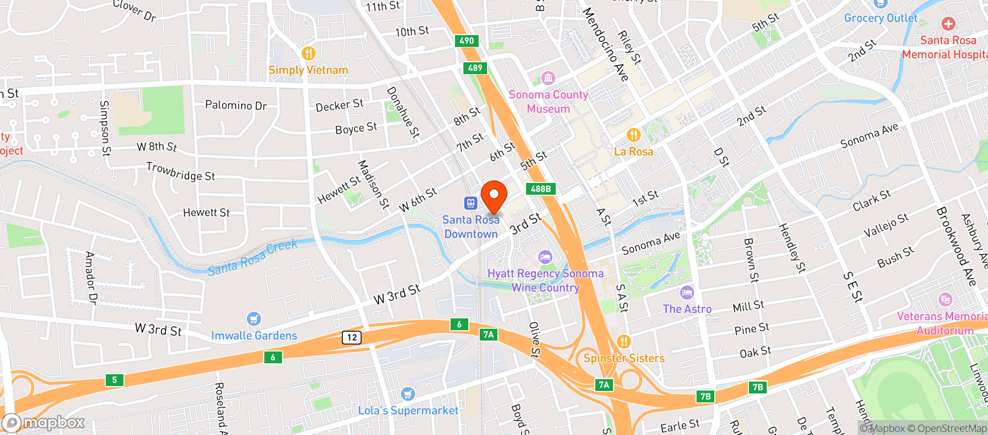 Map showing Chevys Fresh Mex #2018