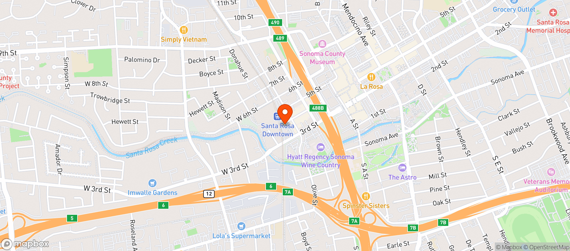 Map showing The Pharmacy